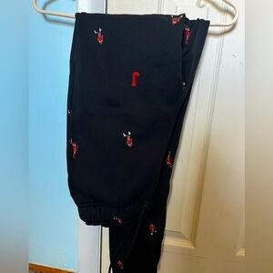 Jordan Men’s  Black Joggers with Red Logo